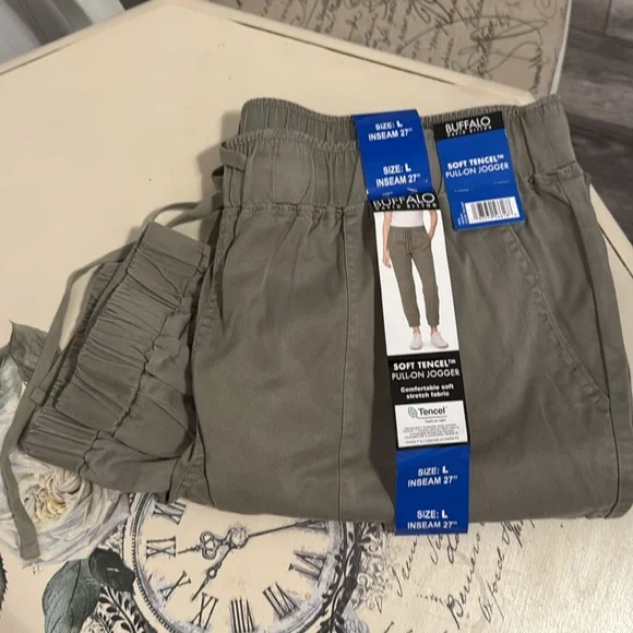 Buffalo David Bitton Sage Green Joggers - Picture 3 of 3